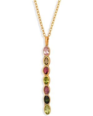Opium Jewels Wand Pendant Necklace - Metallic