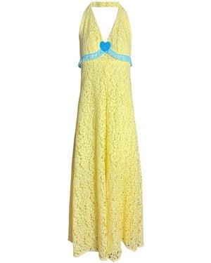 Couture to Your Door Butter Lace Maxi Halter Neck Dress - Yellow