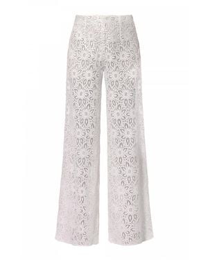 AGGI by HALEWSKI Jenny Off Lace Wide Pants - Gray