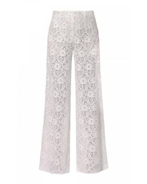 AGGI by HALEWSKI Jenny Off Lace Wide Pants - Gray