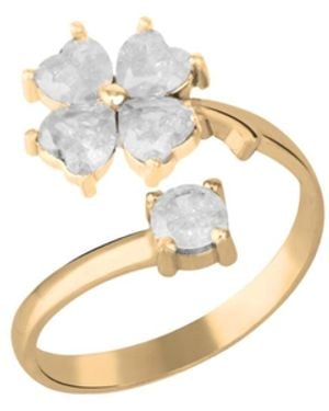 Spero London Four Leaves Clover Luck Ring Sterling - Metallic