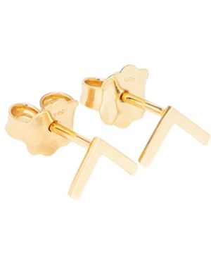 Gallery Mini Angle Earrings - Metallic