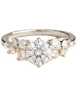 Juvetti Floret Diamond Cluster Ring - White