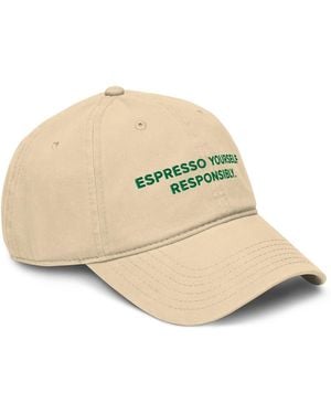 Anchor and Crew Neutrals Natural Gustatory Espresso Yourself Responsibly. Cotton Embroidered Cap