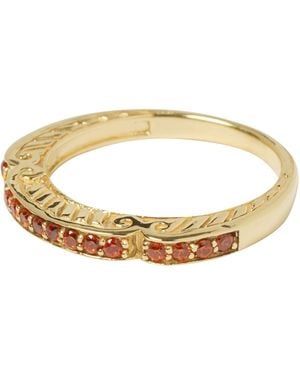 YAA YAA LONDON Jeweled Stacking Ring - Metallic