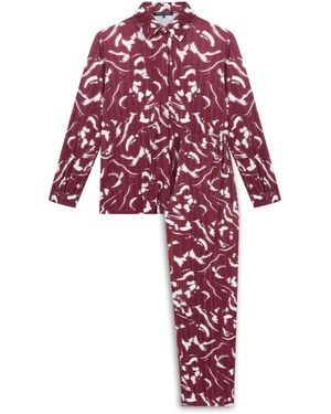 House of Silk ' / Lilia Oversize Suit Burgundy - Red