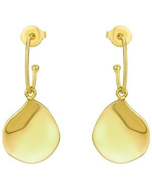 MOUNIR LONDON Teardrop Oval Hoop Earrings - Metallic