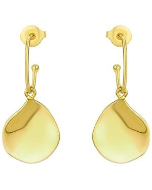 MOUNIR LONDON Teardrop Oval Hoop Earrings - Metallic