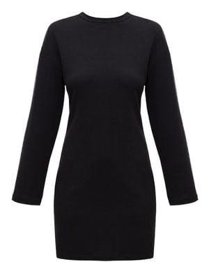 UNDRESS Soren Long-Sleeve Mini Jersey Dress - Black
