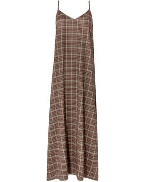 Lou&Up (Formerly Loup Clothing) Plaid Slip Jumper - Brown