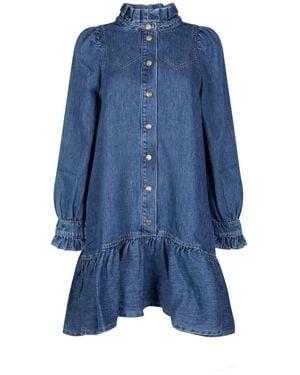 Donna Ida Elizabeth The Western Swing Dress - Blue
