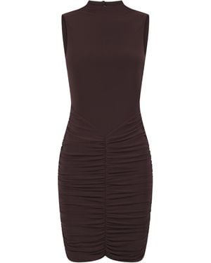 Celestine & Mae Ixia Mini Dress - Brown
