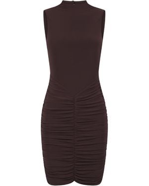 Celestine & Mae Ixia Mini Dress - Brown