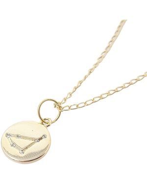 Harfi Capricorn Plated Constellation Star Map Pendant Charm Necklace - Metallic