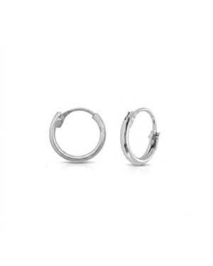 Spero London Sterling Essential Hoop Earrings - Metallic