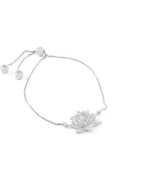 Seven Saints Awakened Lotus Bracelet, Rhodium - White