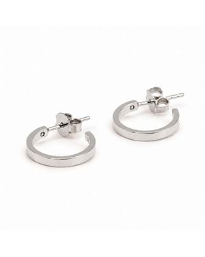 Cier Small Hoop Earrings - White