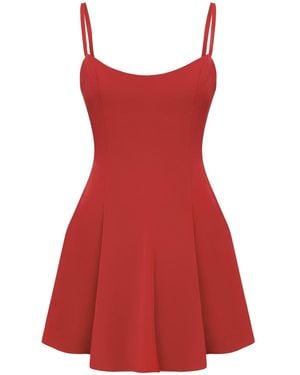 Sanctumum Nora Strap Mini Dress With Open Back - Red