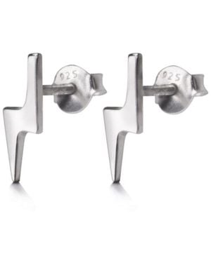 The Jewellery Store London Lightning Bolt Studs - Metallic