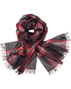 Kinalba Weekender Stewart Cashmere & Silk Scarf - Red