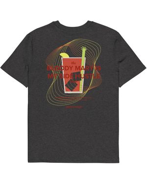 Anchor and Crew Dark Heather Bloody Mary Is My Side Hustle Club Organic Cotton T-Shirt - Black