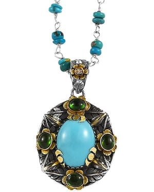 Emma Chapman Jewels Ocean Tourmaline Diamond Statement Pendant - Blue