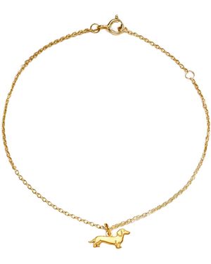 Posh Totty Designs Plated Dachshund Dinky Charm Bracelet - Metallic