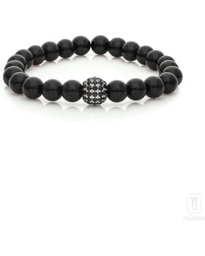 The Jewelz Neutrals Onyx Essence Bead Bracelet For Gifting - Black