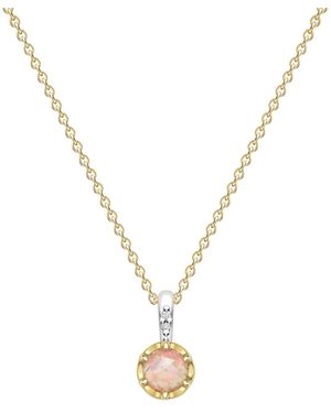 Dinny Hall October Opal Birthstone Pendant - Metallic