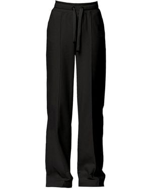 Otthie Wide-Leg Cozy Knitted Pants - Black
