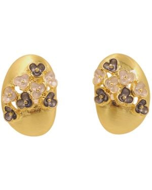 1610Istanbul Golden Ornament Earrings - Metallic