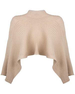 Saachi Drapey Ribbed Shawl - Natural