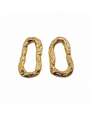 Moca Jewellery Flow Loop Earrings - Metallic