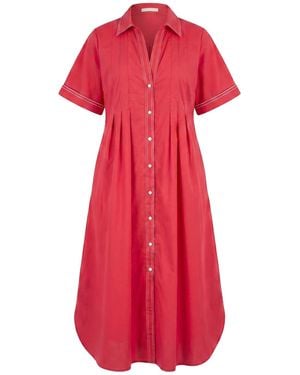 Adrift Clothing Bridget Pleated Dress - Red