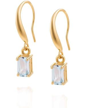 Nellou Jewellery Topaz Octavia Drop Earrings - Metallic