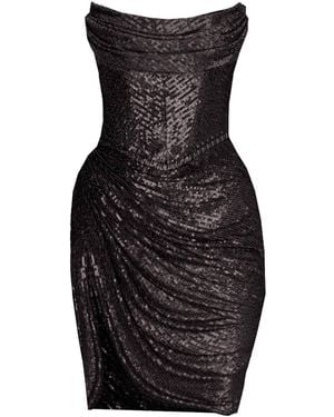 Angelika Jozefczyk Delia Sequin Mini Dess - Black