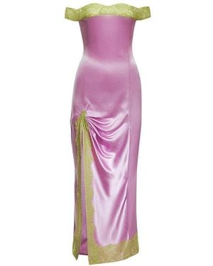 Maison sél Silk Lilac Dress – Lace - Purple