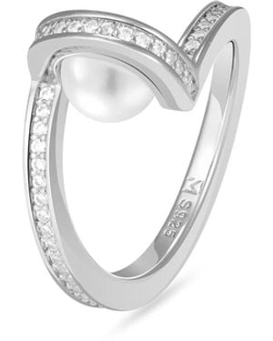 Meulien Pearl And Arc Ring - Metallic
