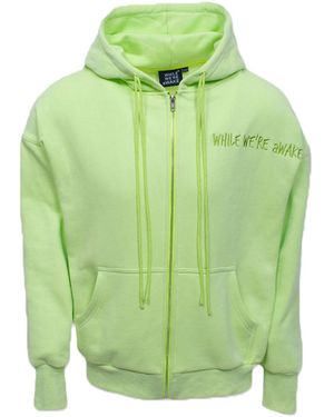 While We're Awake Zipper Hoodie - Green