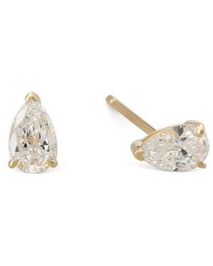 Dolcetto Designs Lab Grown Diamond Pear Studs - Metallic