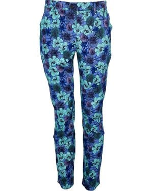 lords of harlech Jack Lux Hibiscus Garden Trousers - Blue