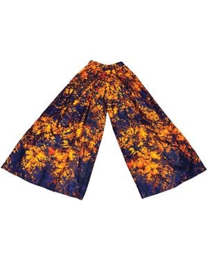 Chuks Collins Ajah Collection – Wide-Leg Pants - Blue
