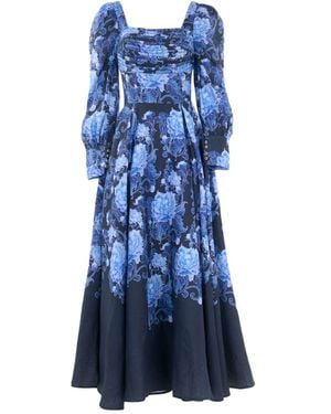 Justin Tong Hidden Lagoon Maxi Dress - Blue