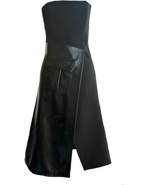 Mirimalist Savile Strapless Midi Dress - Black