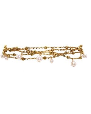 Marquise Swim Necklace - Metallic