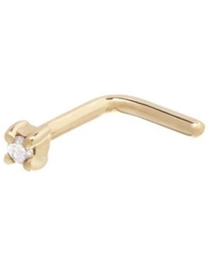 Zohreh Mini Diamond Nose Stud 9K - Metallic
