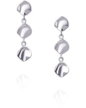 MOUNIR LONDON Sterling Rippled Statement Earrings - White