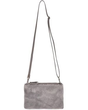 Owen Barry Sheepskin Crossbody Clutch Silvergrey Grenn