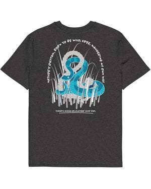 Anchor and Crew Heather Snake Another Good Day Organic Cotton T-Shirt - Black
