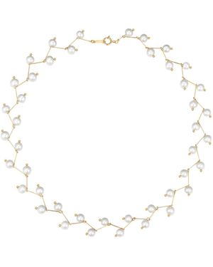 Katy Faye Astro Pearl Floating Necklace - Metallic